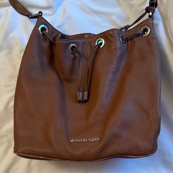 Michael Kors Handbags - Michael Kors Tan Leather Shoulder Bag